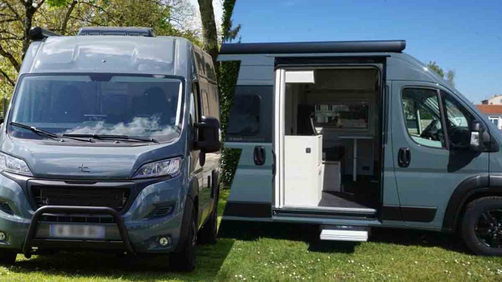 Peugeot Boxer d'occasion, camping-car abordable pour voyages, intérieur spacieux et pratique.