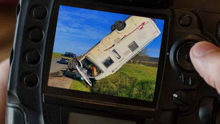 Un camping-car fait une sortie de route étonnante : ce qui s'est passé !