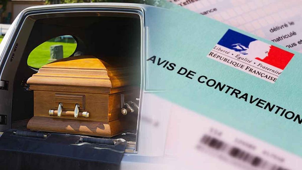 Un corbillard verbalisé lors d'un enterrement : une amende surprenante