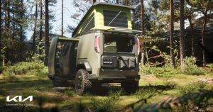 Le Kia PV5 s’équipe d’un toit relevable avec panneaux solaires intégrés