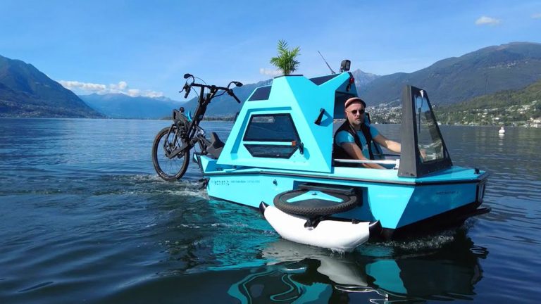Z-Triton, à la fois vélo électrique, bateau et camping-car, passe à la version 2.0