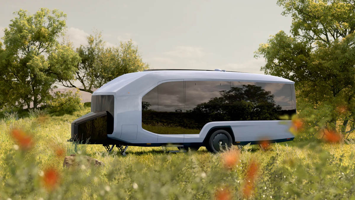 Découverte de la Pebble Flow, caravane luxe 100 % électrique équipée d’une batterie domestique